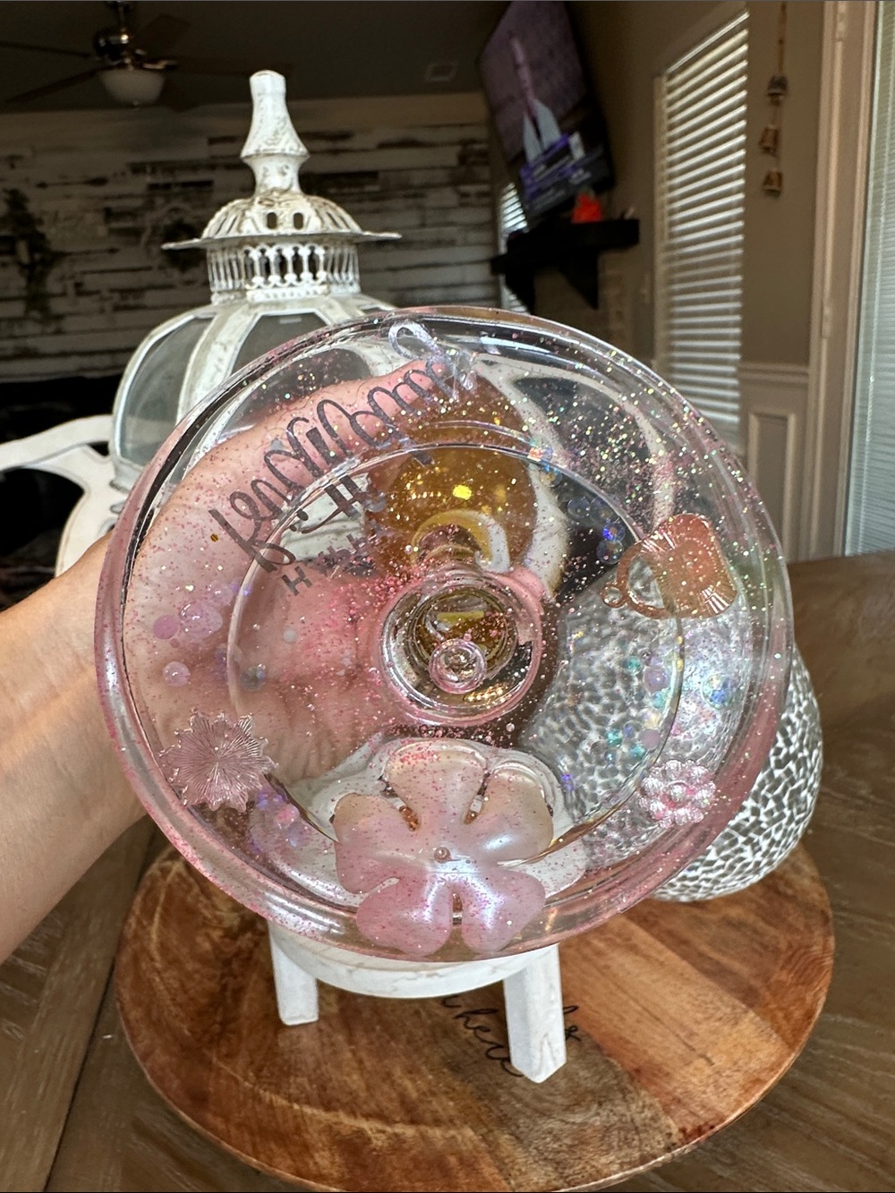 🎉Birthday🎉Glass Champagne Flute gel wax candle-vanilla coconut - Picture 5 of 8